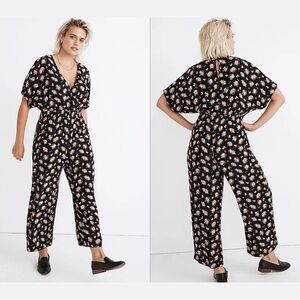 madewell smocked-waist jumpsuit homestead bouquet floral print